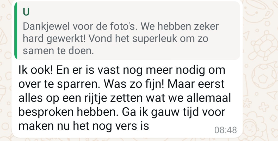 Was zo fijn - nu alles op een rijtje zetten - Resultaat sparsessie klantreis optimalisatie